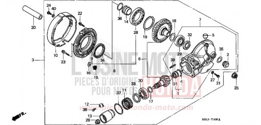 ENGRENAGE MENE DE SORTIE NT650VW de 1998